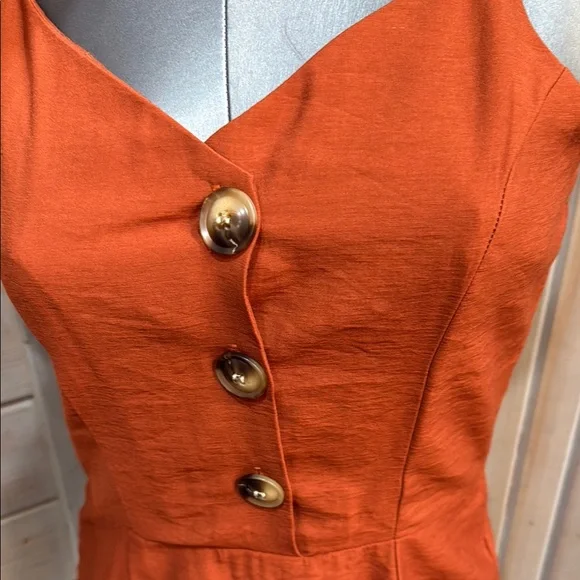 Source Unknown Orange Fitted Camisole Mini Dress - Picture 5 of 5